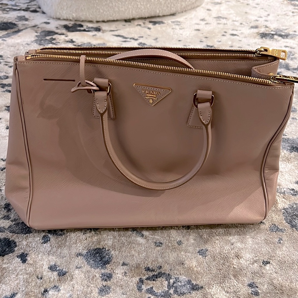 Classic Prada cream tote